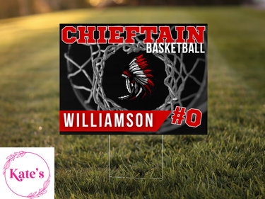 Wetumka Chieftains Basketball Yard Sign